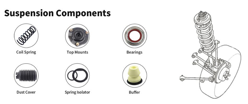 Auto-Spare-Parts-Suspension-Strut-Mount-Coil-Spring-Dust-Cover